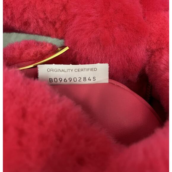 BOTTEGA VENETA Pink Shearling Lollipop Knotted Accent Jodie Mini Hobo Bag - Picture 10 of 11